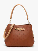 Schoudertas Embossed Lulu castagnette Bruin embossed YOUSRA